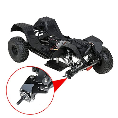 KYX Racing Aluminum Alloy Front Axle Steering Knuckles Upgrades Parts Accessories for 1/6 RC Crawler Car Axial SCX6 AXI05000