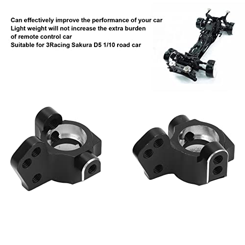 Pilipane 1 Pair Aluminum Alloy Metal Front Steering Cups, Upgrade Parts for 3Racing Sakura D5 1/10 RC Car