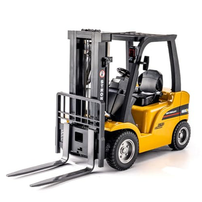 1577 1/10 RC Forklift, 2.4G Proportional Alloy 1577 Remote Control Forklift with Liftable Fork/Grabber Attachment, RC Engineering Vehicle, Enthusiasts Gift Collectibles - style: 1/10 RC Forklift