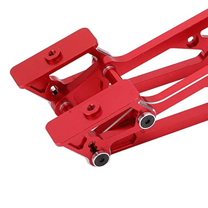 RC Wing Mount Set, RC Car Wing Mount Set Adjustable Metal Rear Wing Mount Set for Arrma 1/8 Remote Control Car Upgrade Accessories(red)