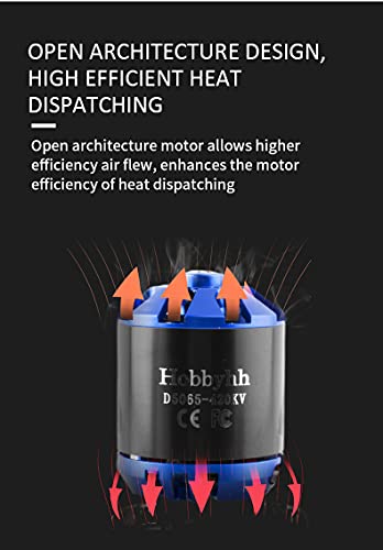 DIAMONDDYNAMICS Hobbyhh D5065 400kv RC Brushless Motor Power 1500W with 4.0mm Banana Head for DIY RC Glider Aircraft Plane and UAV - size: 5065-400KV