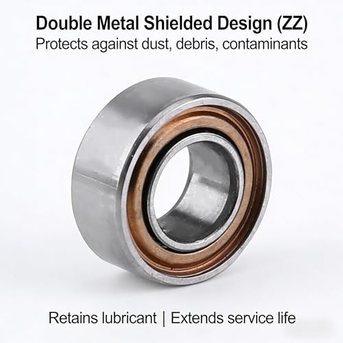 10 PCS MR63-ZZ Deep Groove Ball Bearings - 3x6x2.5mm Double Shielded Micro Bearings for 3D Printers, Electric Motors, RC Models & Small Appliances