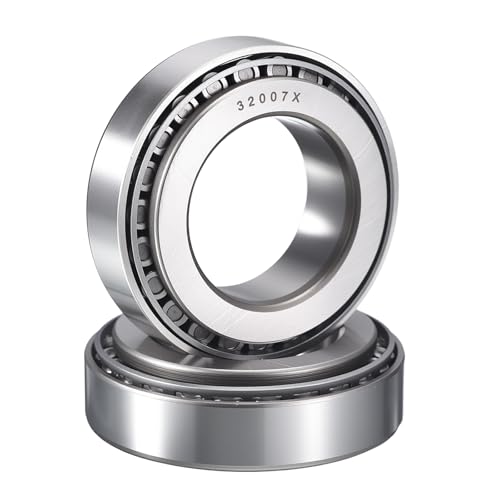 2 Pack 32007 Tapered Roller Bearing Cone and Cup Set | 35mm Bore 62mm OD 18mm Cup Width, Chrome Steel Taper Bearings Set, ABEC-3 - size: 32007