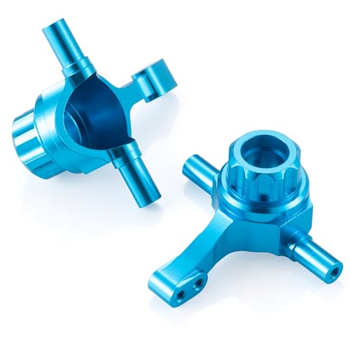 RC Aluminum TT02 Front Steering Knuckle Arm Steering Cup & Rear Stub Axle Carrier Hub Set Compatible with Tamiya TT02 1/10 RC On Road Touring Car Upgrade Parts