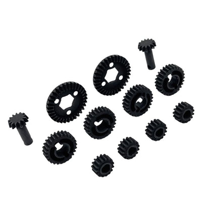 RC Axle Gears for Hyper Go 1/12 H12Y H12Y+ 13t/33t Metal Front & Rear Axle Gear with Bevel Gear Accessory Part