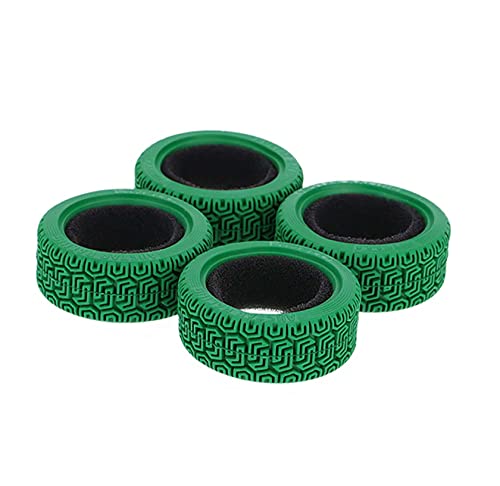 1/10 RC Car Racing Flat Run Sponge Insert Rubber Tyres 68mm Tires for 1:10 RC On Road Car Tamiya HSP HPI Kyosho RC Rally Car (Green) - color: Green