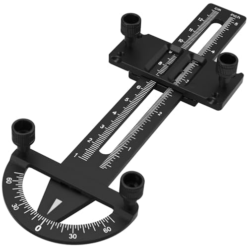 Aluminum Shock Synchronizer Ruler Balance Measurement Tool Compatible with 1/10 1/12 Axial SCX10 TRX4 Tamiya TT02 TT02 CC01 MST XV01 TF2 RC Car (Black) - color: Black