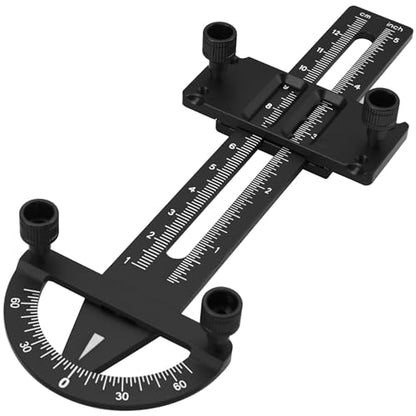 Aluminum Shock Synchronizer Ruler Balance Measurement Tool Compatible with 1/10 1/12 Axial SCX10 TRX4 Tamiya TT02 TT02 CC01 MST XV01 TF2 RC Car (Black) - color: Black
