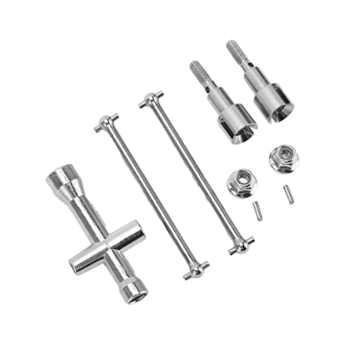 RC Rear Drive Shaft High Hardness Steel Rustproof Direct Replacement for SCY 16101 16102 16103 16201PRO 1/16 RC Car Upgrade Parts 2 Pack Dogbone Set with Axle Joint Cups