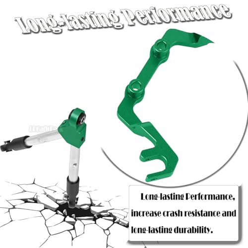 RC Front Tie Rods with Stabilizer Upgrades Part for 1/10 Slash 4X4 LCG,Alloy Aluminium Front Positive and Negative Teeth Pull Rod + Fixed Code Combination-Set,Green - color: Green - (Upgrades)