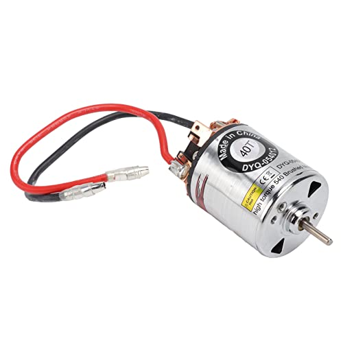RC Brushed Motor 540, High Torsion Brushed Motor with External Replaceable Carbon Brush, for RC Climbing Car Axial SCX10 I II III Refitting (40T) - size: 40T