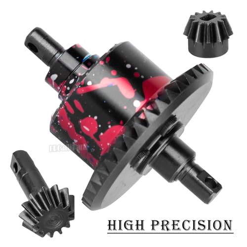 Front Rear 37T Differential Gear Upgrades Part for 1/10 Slash 4X4 (VXL)/Rustler 4X4 (VXL)/Stampede 4X4 (VXL)/Jato 4X4 VXL4WD,XO-1,RC Steel #45 Diff Set Hop Ups,Colorful(Navy Blue Red Tone) - color: Colorful(navy Blue Red Tone) - (37t Differential)