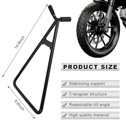 Motorcycle Triangle Stand, Motorcycle Triangle Kickstand Rear Side Wheel Holder, Universal Heavy Duty Vehicle Kickstand Lift Holder for 80-500cc Dirt Pit Bike Motocross