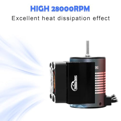 Waterproof S3650 4300KV Brushless Motor 3.175mm Shaft with 60A Sensorless Brushless ESC Electric Speed Controller Combo Set and Heatsink for 1/10 Remote Control Car Truck, Red - size: 4300KV Motor & 60A ESC &Heatsink