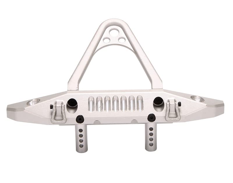 Silver Alloy Machined Front Bumper Upgrade for Axial SCX6 Crawler 250002