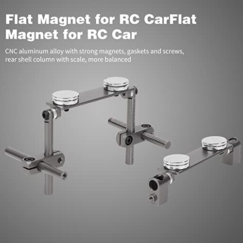 Magnetic RC Body Mount Kit, Strong Flat Magnets and Posts for 1/10 Scale Cars, Allows Quick Body Removal for Maintenance and Customization