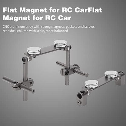 Magnetic RC Body Mount Kit, Strong Flat Magnets and Posts for 1/10 Scale Cars, Allows Quick Body Removal for Maintenance and Customization