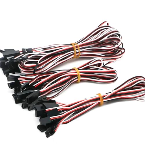 20Pcs Servo Extension Cable 15/30/50cm 3-Pin Male to Female Wire for RC | Durable servo extension wires in 3 lengths, ideal for RC car, helicopter, boat and airplane.(15 cm) - color: 15 Cm
