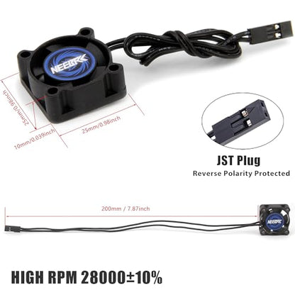 Motor Cooling Fan Dual Ball Bearings 25x25x10mm 2510 for RC ESC Motor 1/10 1/12 1/14 Scale RC Car 2845 Series Brushless