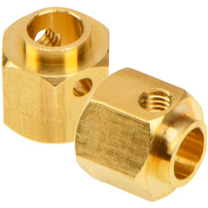 4Pcs Vgoohobby Brass 12mm Hex Hubs Adapter Extension Combiner Counterweight Compatible with Traxxas TRX-4 RC4WD D90 Redcat Gen7 RC 1/10 Crawler Car (9mm Thickness) - size: 9mm Thickness
