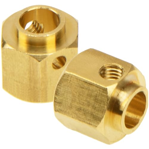 4Pcs Vgoohobby Brass 12mm Hex Hubs Adapter Extension Combiner Counterweight Compatible with Traxxas TRX-4 RC4WD D90 Redcat Gen7 RC 1/10 Crawler Car (9mm Thickness) - size: 9mm Thickness