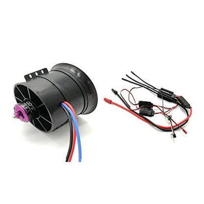 Powerfun EDF 90mm 12 Blades Ducted Fan with RC Brushless Motor 1450KV with ESC 120A(5~8S) Balance Tested for EDF 6S RC Jet Airplane