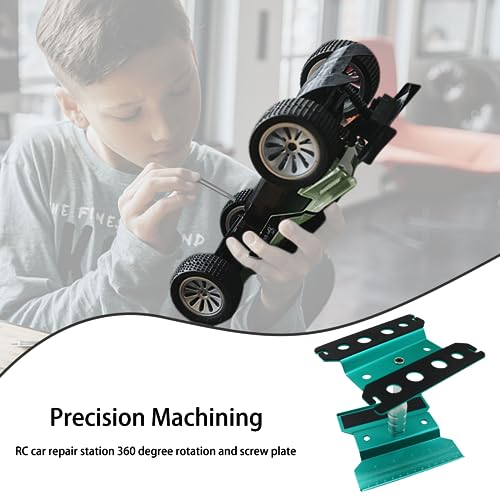 RC Car Stand RC Repair Stand 360 Degree Rotation Lift or Lower for Traxxas Arrma Redcat Axial RC4WD HSP Losi 1/8 1/10 1/12 1/16 Scale RC Crawler Car Truck Buggies (Green) - color: Green