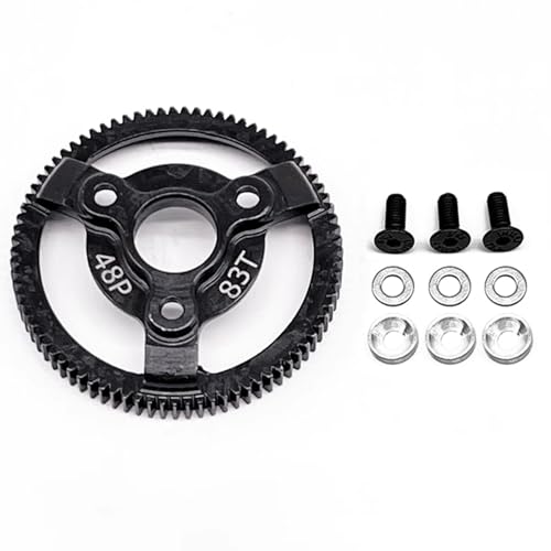 RC 48P 83T Spur Gear Hardened Steel Spur Gear Upgrades Part for Traxxas 1/10 Slash Stampede Rustler Bandit 2WD VXL XL-5 F-150 SVT, (83T) - size: 48P-Spur Gear-83T