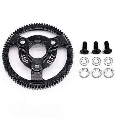RC 48P 83T Spur Gear Hardened Steel Spur Gear Upgrades Part for Traxxas 1/10 Slash Stampede Rustler Bandit 2WD VXL XL-5 F-150 SVT, (83T) - size: 48P-Spur Gear-83T