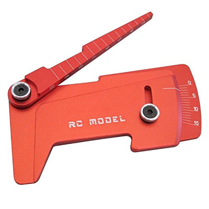 CNC Aluminum Suspension Ride Height & Camber Gauge Tool Red for 1/10 RC Car