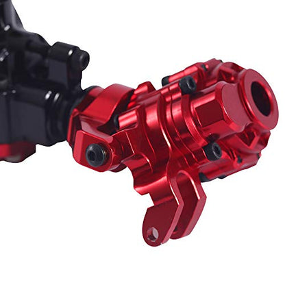Aluminum Alloy Front and Rear Axle Housing Set for 1/10 Traxxas TRX4 RC Crawler Car, Replace Original Plastic Axles Housing (Red) - color: Red