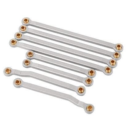 TRX4M Metal High Clearance Chassis Link Rods Linkage Set for TRX-4M K10 High Trail Pickup 1/18 RC Off-Road Crawler Original Stock Upgrade Parts (Silver)-54623 - color: Silver