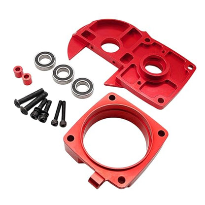 CNC Metal Quick Release Clutch Bell Support Frame Kit (Red) | for 1/5 Hpi Rofun Baha Rovan Km Baja 5b Ss 5t 5sc Rc Car Parts - color: Red