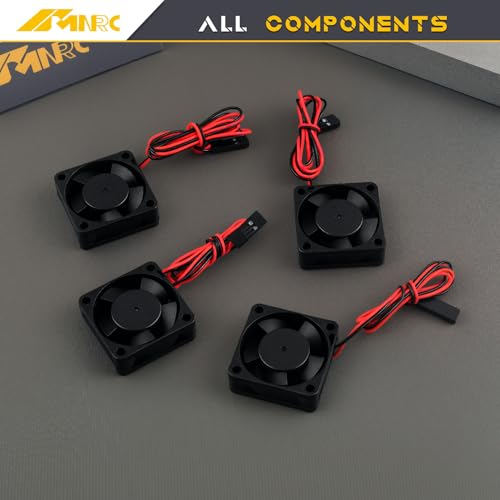 4Pcs Plastic 30mm 3010 RC Car Brushless Motor Heatsink ESC Cooling Fan DC 5V for HSP HPI Wltoys Himoto Tamiya Redcat 1/8 1/10 1/12 Scale 540 550 Motor Upgrades Part
