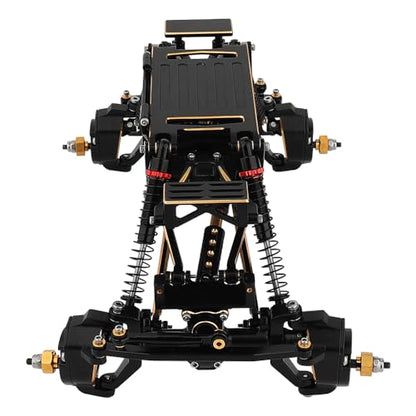 Brass Assembled Car Chasiss Frame Kit with Axles Bumper Gearbox for Axial 1/24 AX24 4WS XC Crawler Truck Model RC Upgrade Parts