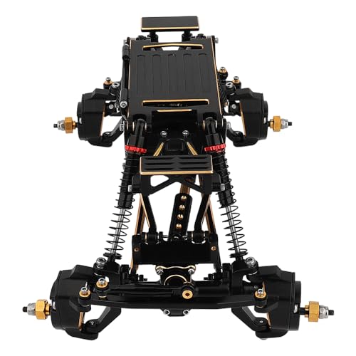 Brass Assembled Car Chasiss Frame Kit with Axles Bumper Gearbox for Axial 1/24 AX24 4WS XC Crawler Truck Model RC Upgrade Parts