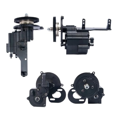 Metal 2 Speed Transmission Center Gearbox with Cover Compatible with 1/10 RC Crawler Cars Compatible with Various Models 90018 90053 90048 RR10(Cover) - color: Cover