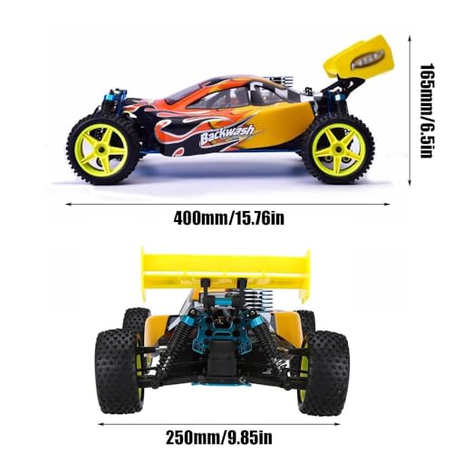 1/10 Nitro RC Car for Adult 75CC Oil-Powered Two Speed RC Crawler Truck, 4WD Off Road Buggy Nitro Gas Power Remote Control Car Hobby Toys, 90KM/H Fast Petrol Engine Racing Car RC Vehicle