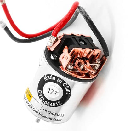 HUIOP 540 Brushed Motor Waterproof Stainless Steel Shell Brushed Motor 17T Climbing Car Large Torque Motor Replacement for Axial SCX10 AXI03007 90046 Redcat Gen8 TT02,Brushed Motor