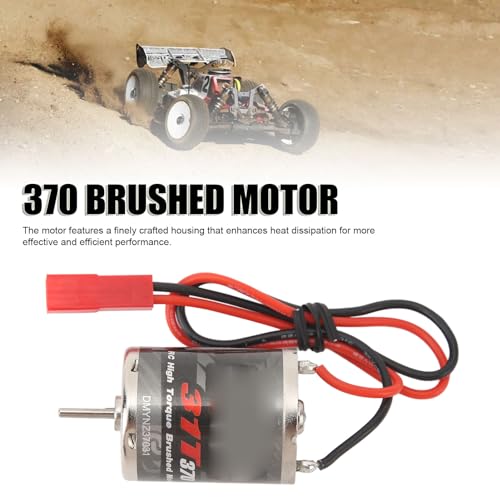 Alomejor 370 RC Motor,High Performance 30000RPM Brushed Motor Stainless Steel Copper Construction for RC Hobbyists Crawlers Racing Enthusiasts
