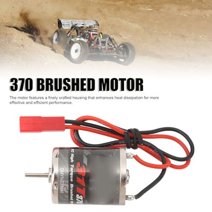 Alomejor 370 RC Motor,High Performance 30000RPM Brushed Motor Stainless Steel Copper Construction for RC Hobbyists Crawlers Racing Enthusiasts
