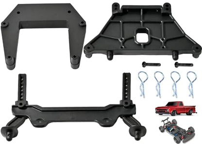 Shock Tower Front Rear Body Mounts with Body Posts Set Nylon Part for 1/10 Traxxas Drag Slash C10 F-150 Mustang Bandit Big Foot Rustler 2WD XL VXL Replace 3639 9418 3619