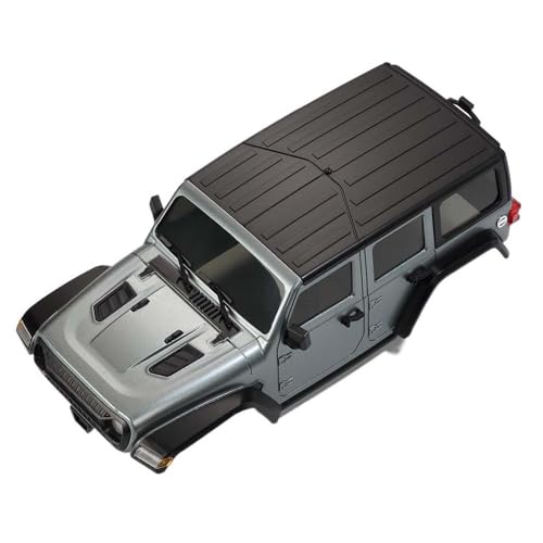 6.10 inches (155mm) Wheelbase Shell Hardtop Body Replacement Part for TRX4M Bronco Defender AX8560 1/18 RC Crawler Chassis (Silver Gray) - color: Silver Gray