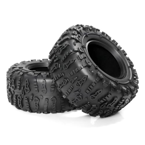 2.6” RC Tire-All Terrain Super Soft Sticky Tires 135mm Tall 2.6in Crawler Tires for 1/7 1/8 1/10 Scale Off Road Race, Suitable for Axial RBX10 MJX H8H MK07 KM4 4082/83 1/7 1/8 1/10 Crawler Car - color: 2.6in-tire-jc