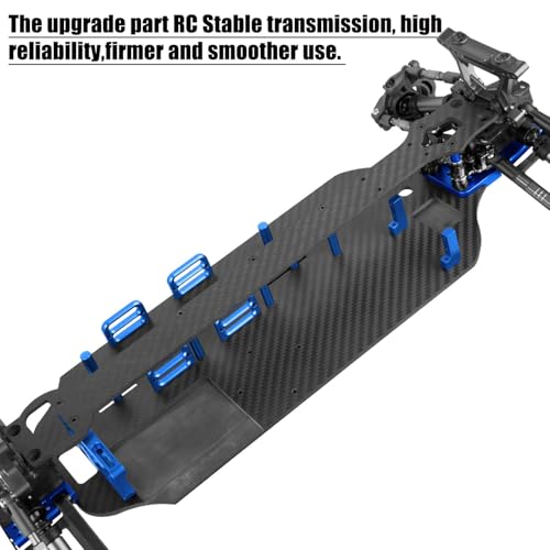 RC Upgrades Parts for 1/10 F0rd F15O Rapt0r R 101076-4,RC Carbon Fibre Chassis Protect Armor Skid Plate Guard Hops Up,Navy Blue - color: Navy Blue（for 1/10）