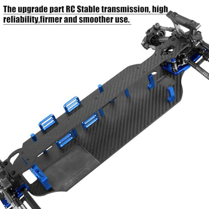 RC Upgrades Parts for 1/10 F0rd F15O Rapt0r R 101076-4,RC Carbon Fibre Chassis Protect Armor Skid Plate Guard Hops Up,Navy Blue - color: Navy Blue（for 1/10）