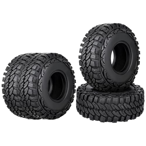 1.9 Crawler Tires with Foam Inserts for Traxxas TRX-4 Axial SCX10 II III 1/10 RC Rock Crawler Car