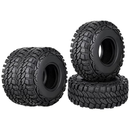 1.9 Crawler Tires with Foam Inserts for Traxxas TRX-4 Axial SCX10 II III 1/10 RC Rock Crawler Car