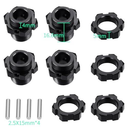 Wheel Hex Hub Adapter 4Pcs for 1/8 ARRMA KRATON EXB | Aluminum Adapters RC Car Upgrade