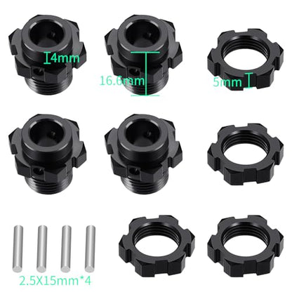 Wheel Hex Hub Adapter 4Pcs for 1/8 ARRMA KRATON EXB | Aluminum Adapters RC Car Upgrade